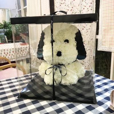 China New Rose Pug Dog Eternal Gift Arrived Rose Tanabata Mother Days Handmade PE Bubble Gift Idear 2021 for sale