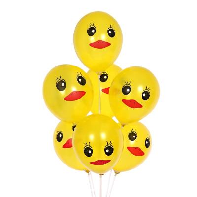 China Party Decoration S Duck Balloon Children's Birthday Party Decoration Round Cartoon Latex Yellow Thickened 12 Inch Small ' for sale