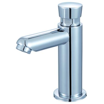 China Full Metered Faucets Deck Mount Brass Water Saving Faucet Self Closing Commercial Faucet Time Delay Faucet for sale