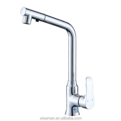 China Pull Out Spray Flexible Hose Pull Out Extended Spray Head Folding Kitchen Mixer Pull Down Kitchen Hot And Cold Water Faucet for sale