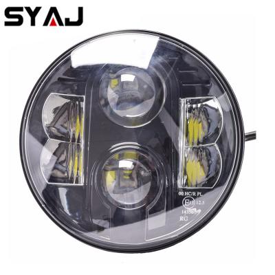 China Diecast Aluminum Housing E13 Approved 80w 7inch Round Headlight Led Driving Lights For Electra Glide Ultra Limited FLHTK Motorcycle For Yamaha Road Star for sale