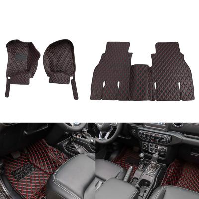 China China Factory High Quality Durable And Luxury Car Floor Leather Foot Pad For Jeep Wrangler JL 2018 for sale