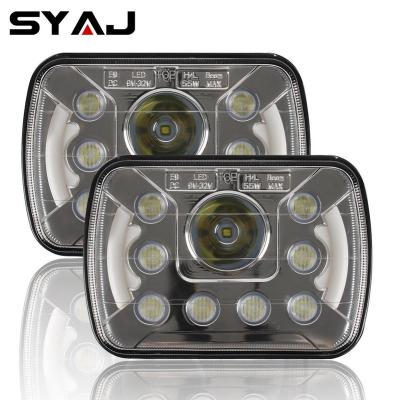 China High Low Beam Car Accessories Round 5x7 Inch Led Headlight Sealed Beam Square 5*7 Headlamp With Drl Led Headlamp For Auto Trucks Car for sale