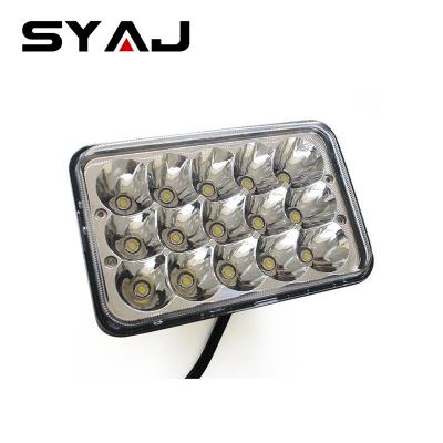 China High Quality 4x6 Inch Low Beam LED Driving Light Car Accessories 45W Square Spotlight 168*108*78mm for sale