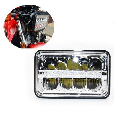 China Hard-coated PC 4x6 led headlight led light motorcycle led light square headlight sealed driver-beam work light for truck for jeep for sale