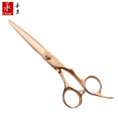 China Cutting Scissors Cheng VB-60N 6inch Japanese 440C Stainless Steel Hair Dressing Scissors Gold for sale