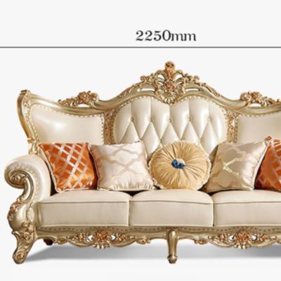 China Modular European classic french royal luxury sofa set vintage antique morden luxury leather sofas for sale