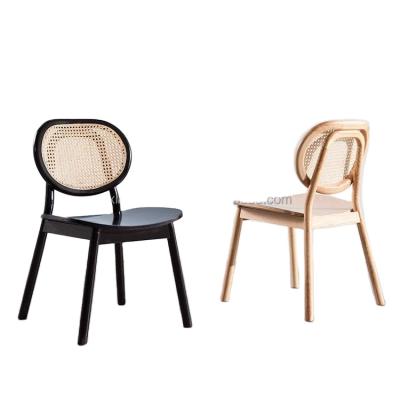 China Rattan B&B Cafe Solid Wood Chair (Other) Nordic Adjustable Leisure Single Back Chair Wood Ash Solid Wood Chair Retro for sale