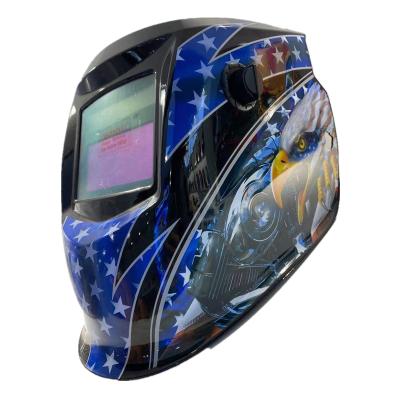 China Type PP Material New Eagle Drawing True Color Welding Helmet for sale