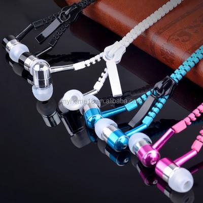 China High Quality In-Ear Zipper Earphone 3.5mm Over-Ear Wired Earphone For Mobile Phone for sale