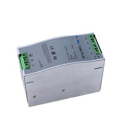 China Supply Power Source Changeover Transformer Dr-75-24 Smps Meanwell 24v 3.2a 75w Low Power Consumption Din Industrial Rail for sale