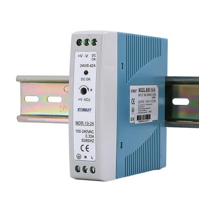 China Industrial Low Power Consumption ZTAOJT MDR-10-24 10W 0.42A DIN Rail Power Supply Single Output 24V DIN Rail Switch for sale