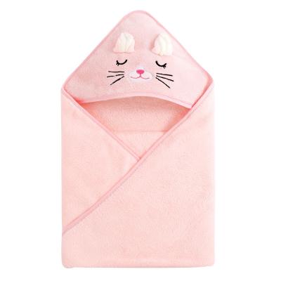 China Anti-Bacteria Baby hooded cloak bath towel foreign trade cartoon baby swimming coral fleece bathrobe children's bath towel for sale