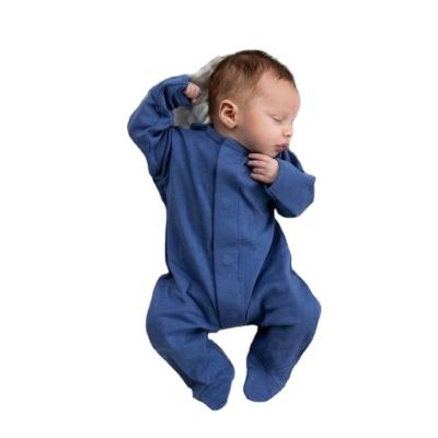 China Spandex / Bamboo Fiber infant sleepsuit 100% Bamboo Fiber toddler Onesie Baby Kids Onesie Pajamas Bodysuit Sleeping Suit Magnetic Pajamas for sale