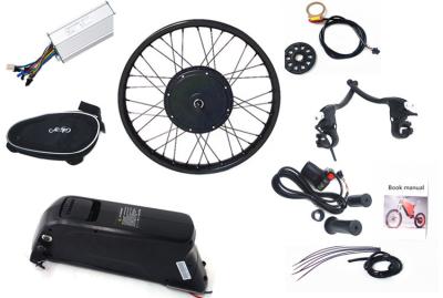 China Rear / Front Wheel Electric Bicycle Conversion Kit 55km/h With Samsung Battery for sale