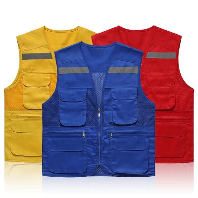 China Wholesale Custom Anti-wrinkle Work Vest Printed Logo Men's Working Vest Safety Vest Reflective Vest for sale