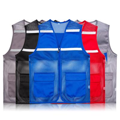 China New Fashion QUICK DRY Stylish Mesh Vest Traffic Road Running Safety Reflective Vest With Pockets Can Be Customized for sale