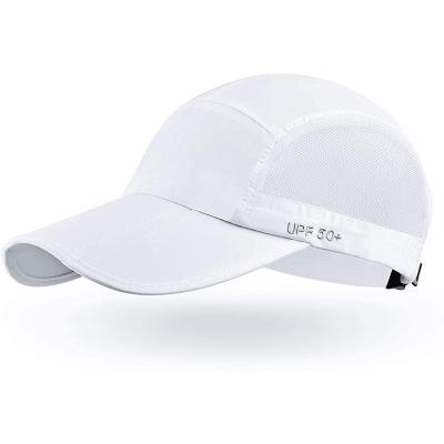 China COMMON Hat High Quality Custom Fit Micro Running Fiber Baseball Cap Outdoor Sports Lightweight Brim Foldable Hats for sale