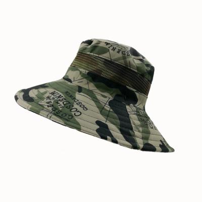 China Wholesale Custom Reversible Outdoor Sun Bucket Hat Folding Image Camouflage Camouflage Bucket Hat for sale