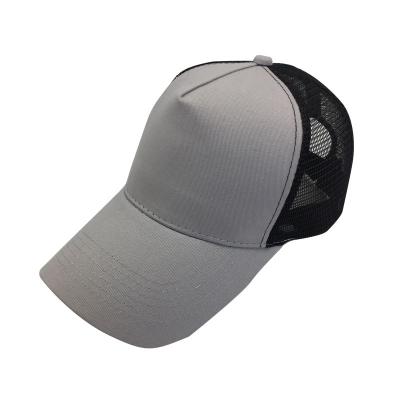 China JOINT Adjustable High Quality 5 Panel Mesh Trucker Hat Plain Breathable Baseball Cap for sale