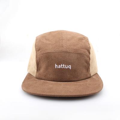 China COMMON Customize Winter Corduroy Embroidery 5 Panel Snapback Hats Caps For Men for sale