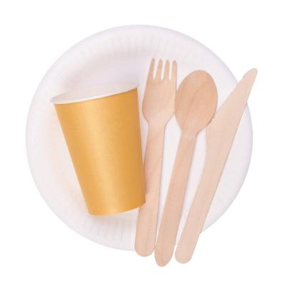 China Eco-friendly Alternative New Arrival Birch Wood Spoon/Natural Biodegradable Bulk Forks/Disposable Wooden Knives Cutlery for sale