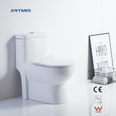 China Double-flush Artmis Bathroom WC Modern Bowl White Ceramic One Piece Toilet for sale