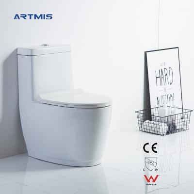 China Wholesale Style Double Flush Ceramic Modern Style Bathroom One Piece Flush Toilet for sale