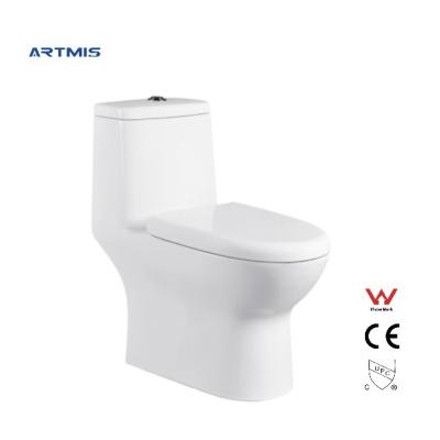 China Sanitary Strap 300mm Oval Inodoro One-Piece Inodoro Dual Flush Artmis Siphon Ware Siphonic Toilet Flush Toilet for sale