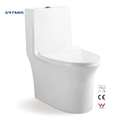 China Cheap Dual-flow Artmis Africa Nigeria Malaysia WC Extended Strap One Piece Toilet Water Saving Washdown Ceramic Lavatory for sale