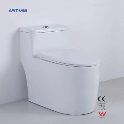 China New Design Double-Flow Italian Style White Porcelain One Piece Toilet Bowl For Home Or Hotel Bathroom for sale