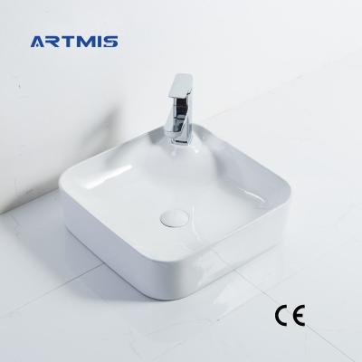 China Hot Selling Modern New Style Countertop Basin Ceramic Marble Over Counter Basin For Hotel for sale