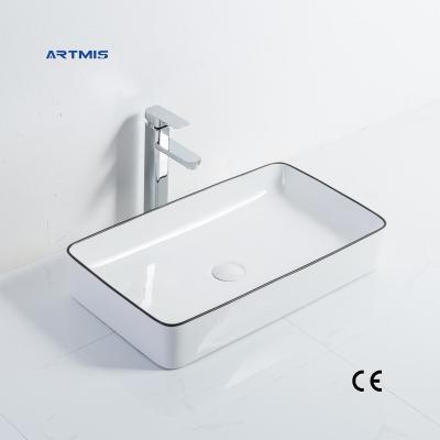 China Modern Hot New Products Chinese Modern Ceramic Bathroom Sink Countertop White Wash Hand Basins for sale