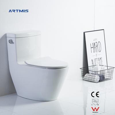 China Factory Price Hot Sale High Quality Sanitary Strap 300mm Bathroom Items 300mm Flush Mounted Siphonic One Piece Toilet for sale