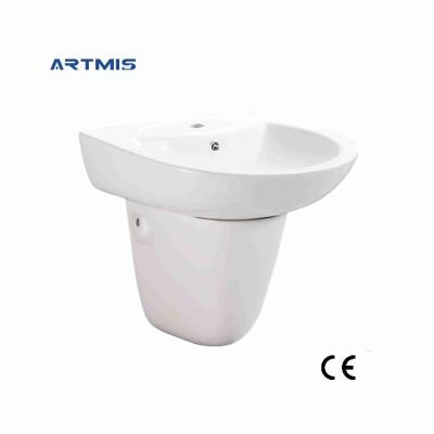 China New Product Modern White Marble Bathroom Good Price Luxury Hand Sink Wall Hung Round Basin for sale