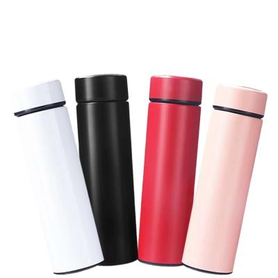 China WITH LID Water Bottle 450ml Stainless Steel LED Temperature Display Smart Vacuum Flask for sale