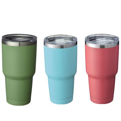 China Viable Wholesale Custom Travel Mug 30oz Sliding Lid Vacuum Tumbler Travel Mug for sale