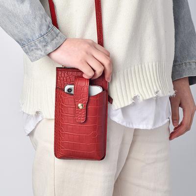 China Anti-drop Wallet Lanyard Cross Body Leather Phone Case with Strap for iPhone for Samsung Universal Size for sale