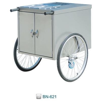 China Snack Cart 2 Large Wheels Commercial Catering Pie Cart Multifunctional Hot Dog Carts for sale