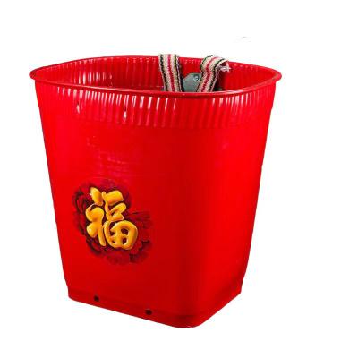 China Viable Sturdy Unbreakable Picking Storage Plastic Large Capacity Plastic Rear Basket for sale