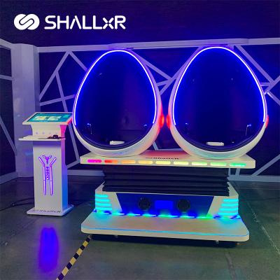 China Aluminum ShallxR Metaverse 2 Seat 9d VR Egg Chair Cinema VR Simulator 9D Virtual Reality Machine With High Quality for sale