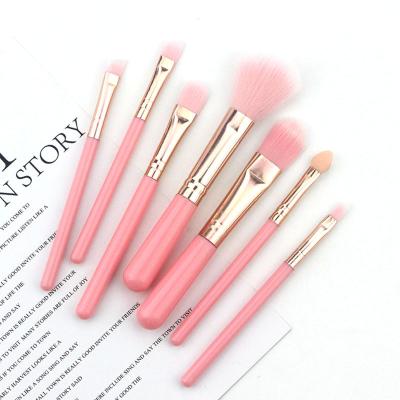 China Angular Blush 7 Pieces Makeup Brush Concealer Eyeshadow Base Contouring Base Concealer Lip Makeup Brush Liquid Beauty Tool for sale