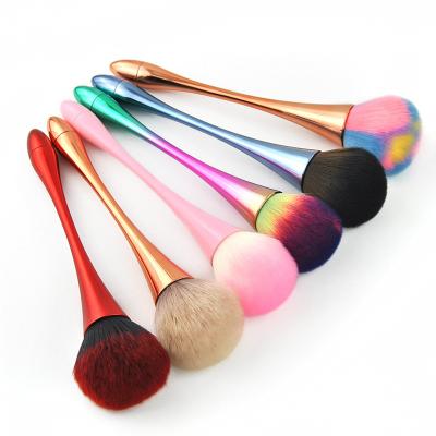 China Angular Blush Goat Hair Simple Cheap Hair Makeup Brushes Foundation Set Powder Hot Selling Private Logo for sale