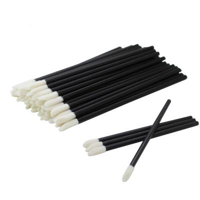 China Soft Hair Manufacturers Wholesale Disposable Hollow Flocking Lip Brush Lip Gloss Brush Beauty Makeup Wand for sale