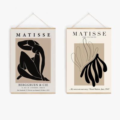 China Digital Printing France Matisse View Wooden Magnetic Poster Frame Magnetic Poster Hanger for sale