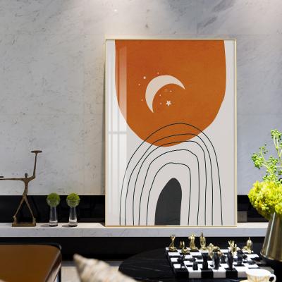 China Hot Selling Decorative Abstract Wall Decor Sun Moon Landscape Living Room Wall FILE Modern Wall Landscape Painting for sale