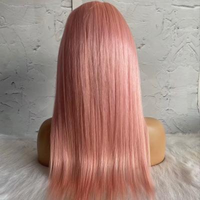 China High Quality Brazilian Hair 13*6 Lace Front Wig Curl Alia Wigs Pink Lace Front Wig Curly Hair Wig for sale