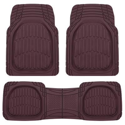 China China Custom Design Logo 5D Luxury PVC Waterproof Non Slip Universal Car Accessories Floor Foot Carpet Mats Set for Auto Truck for sale