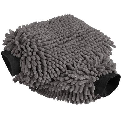 China Microfiber Waterproof Car Cleaning Automotive Chenille Wash Mitt Glove for sale