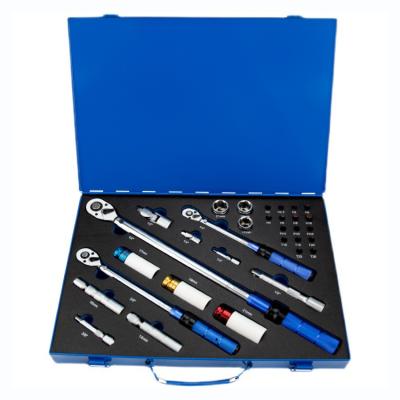 China 33pc 1/4 3/8 1/2 Drive China Ratchet Beam Click Torque Wrench Tool Set (5 - 220 N.M) with Socket for Sale Price Bike Bicycle for sale